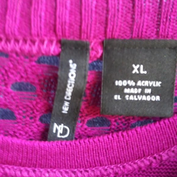 New Directions Women's Size XL Burgundy Sweater - Picture 3 of 6